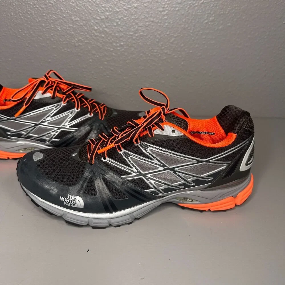 North Face Flash Dry Ultra Equity Orange & Gray Shoes Size 11